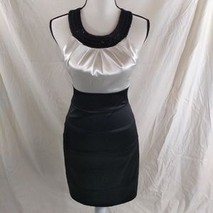 Elegant Black and White Dress